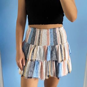 american eagle tiered mini skirt